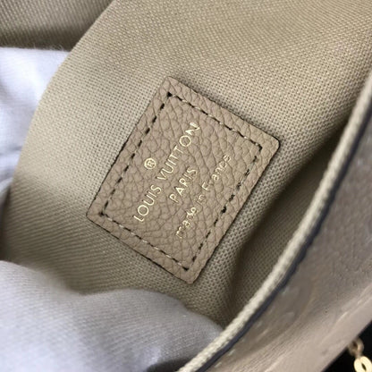 Bolsa Pequena Couro Padrão Monograma Geométrico