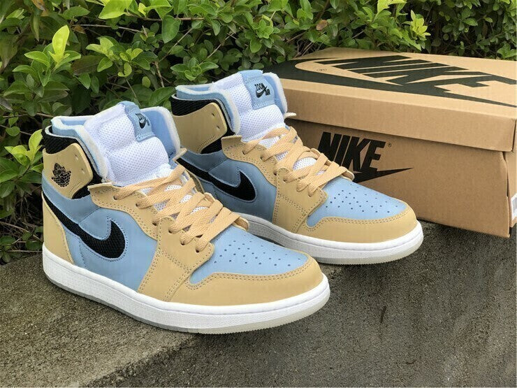 Tênis Cano Alto Couro Basquete Azul