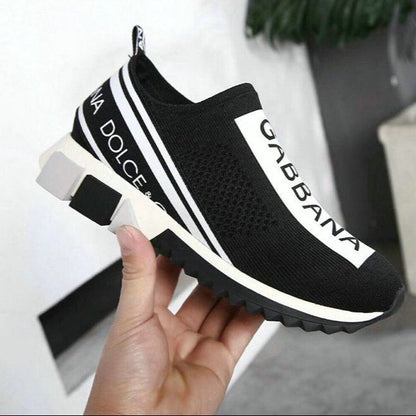 Tênis Couro Branco Preto Cinza