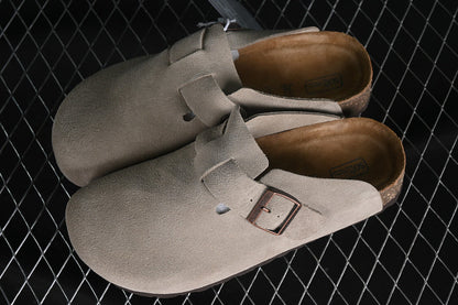 Chinelo Camurça Bege Claro Solado Confortável