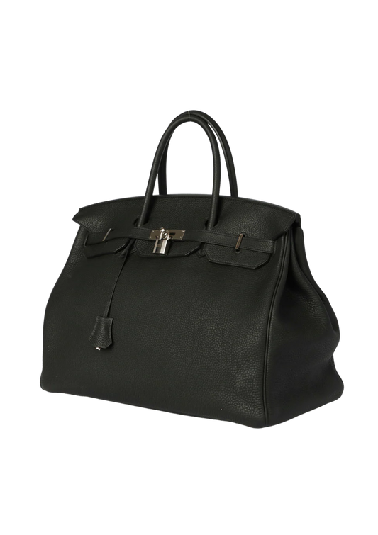 Bolsa Satchel Couro Preto com Alça Superior