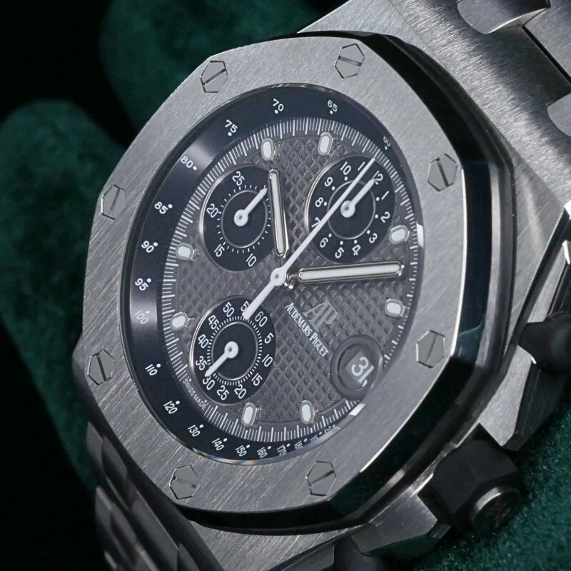 Relógio Automático Esportivo 42mm Cinza Grafite Pulseira Integrada