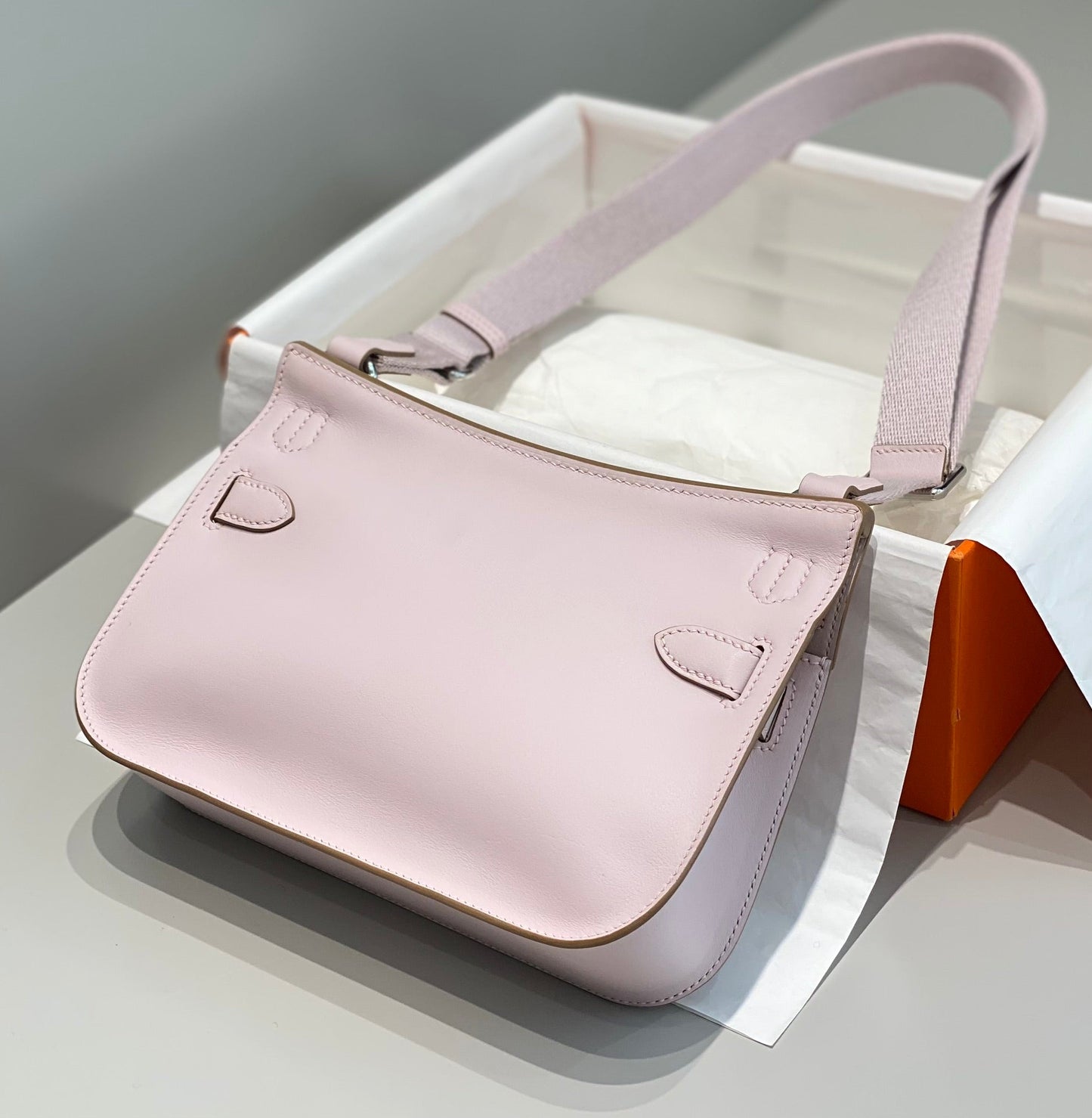 Bolsa Couro Estruturada Mauve Tira Ajustável