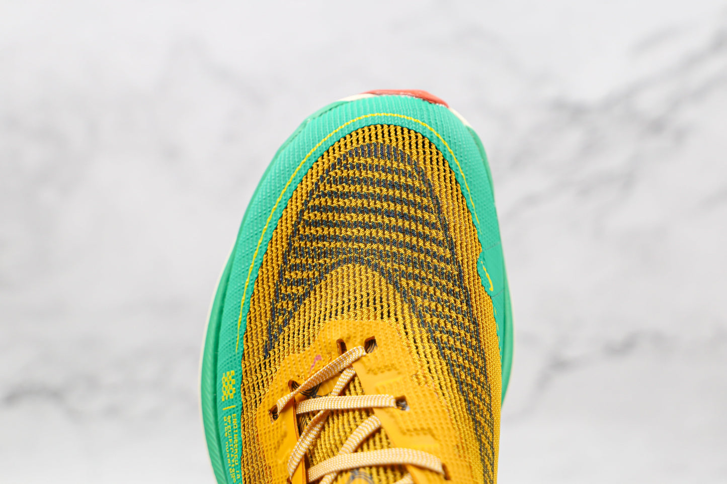 Tênis Runner Malha Amarelo Limão Detalhe Verde