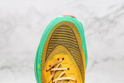 Tênis Runner Malha Amarelo Limão Detalhe Verde