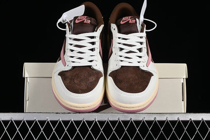 Tênis Cano Baixo Couro Marrom Chocolate Detalhe Rosa