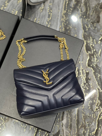 Bolsa Couro Azul
