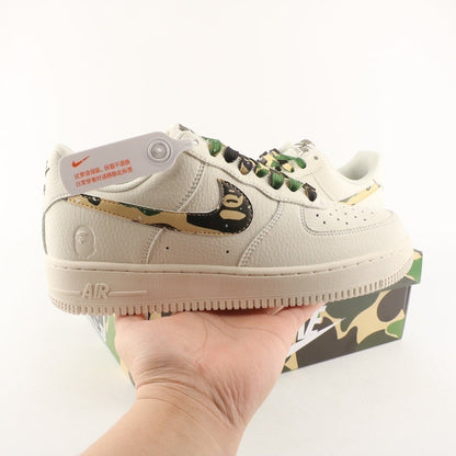 Tênis Cano Baixo Couro Branco Camuflado