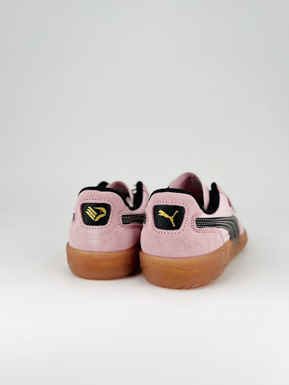 Tênis Couro Branco Rosa Pink Detalhe Preto