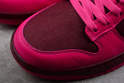 Tênis Cano Baixo Couro Rosa Detalhe Branco