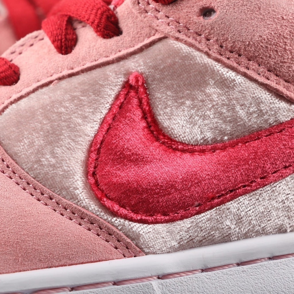 Tênis Cano Baixo Skate Couro Rosa Padrão Corações