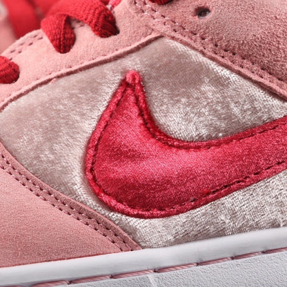 Tênis Cano Baixo Skate Couro Rosa Padrão Corações