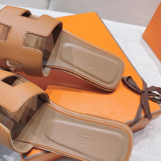 Hermes Oran Sandal Gold Box Calfskin Leathe