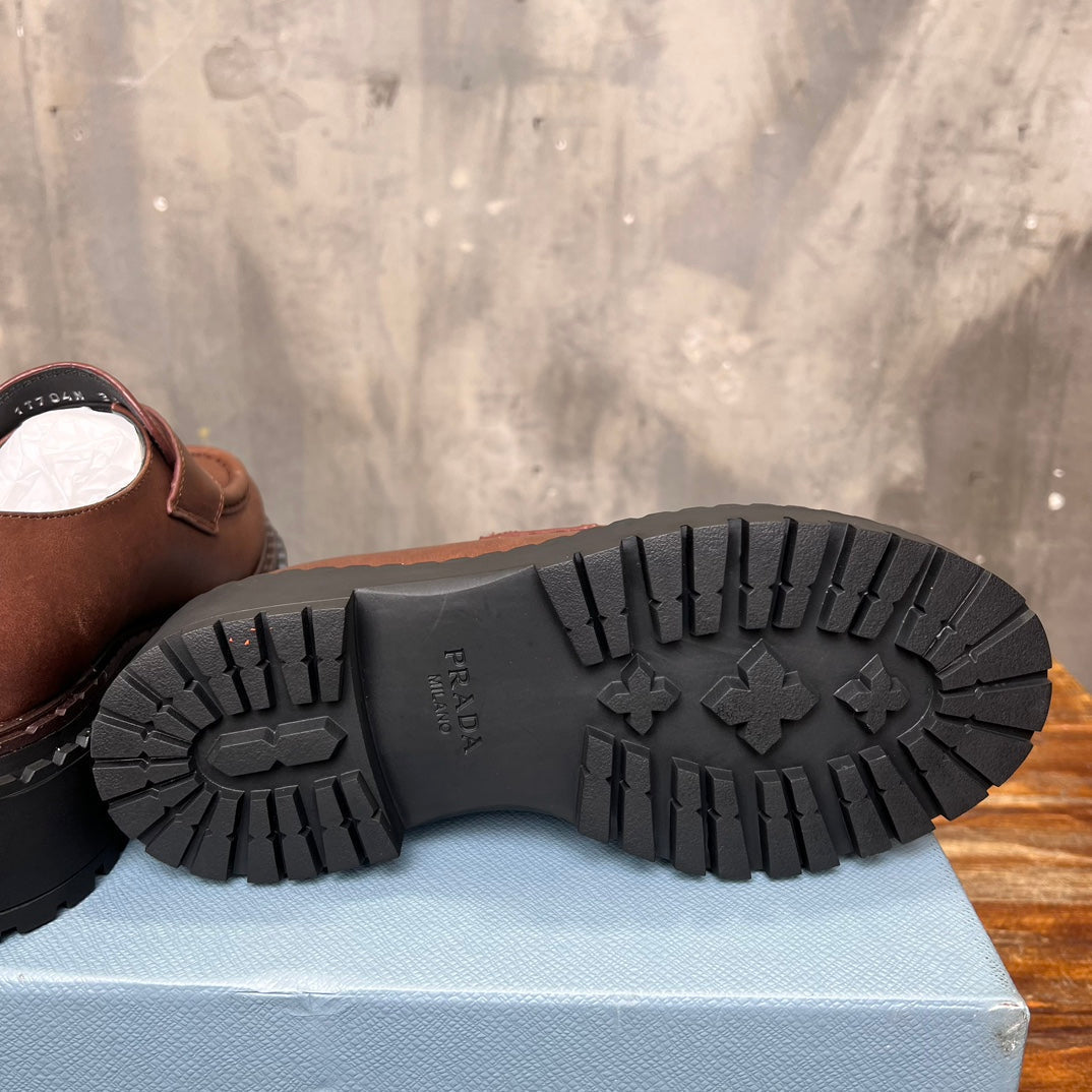 Mocassim Couro Marrom Liso