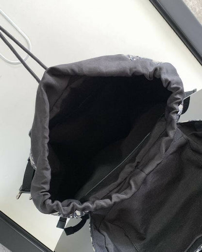 Mochila Couro Padrão Inclinado