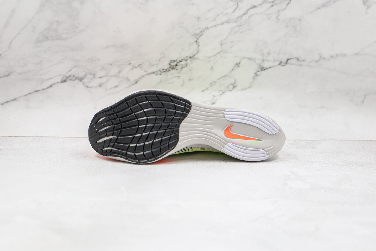 Tênis Running Malha Amarelo Neon Detalhe Laranja