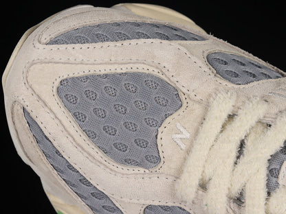 Tênis Runner Malha Bege Detalhe Marrom Blocos Coloridos