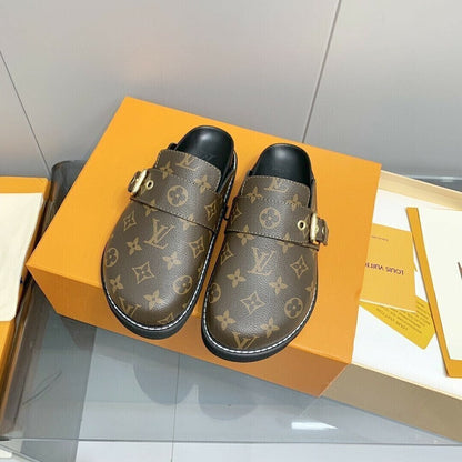 Sandália Couro Cacao Conforto Flat
