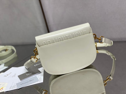 Bolsa Estruturada Couro Branco Alça Corrente