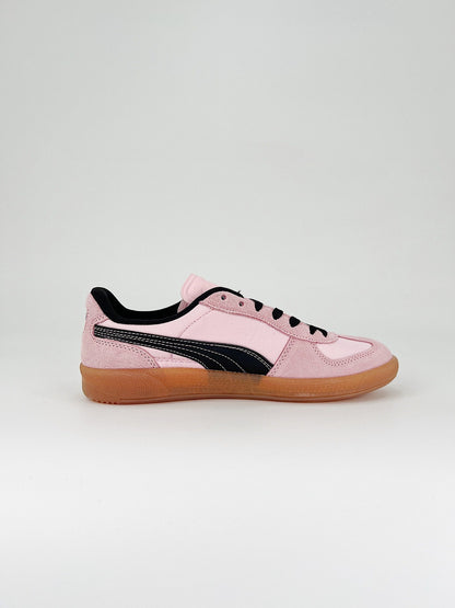 Tênis Couro Branco Rosa Pink Detalhe Preto
