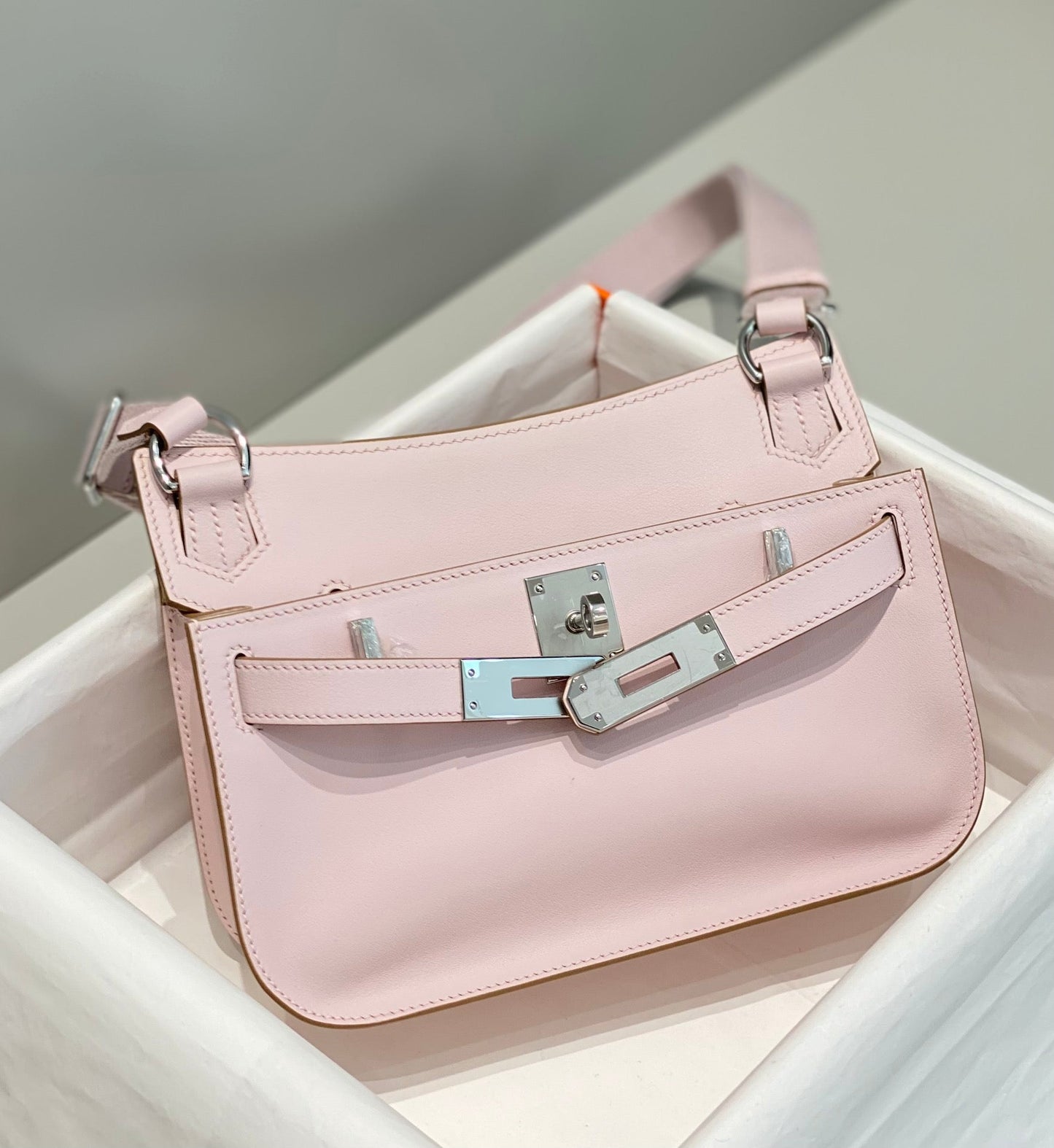 Bolsa Couro Estruturada Mauve Tira Ajustável