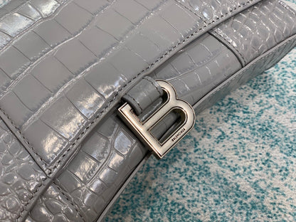 Bolsa Satchel Couro Formato Ampulheta