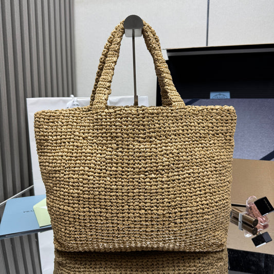 Bolsa Tote Prada em Crochê Natural