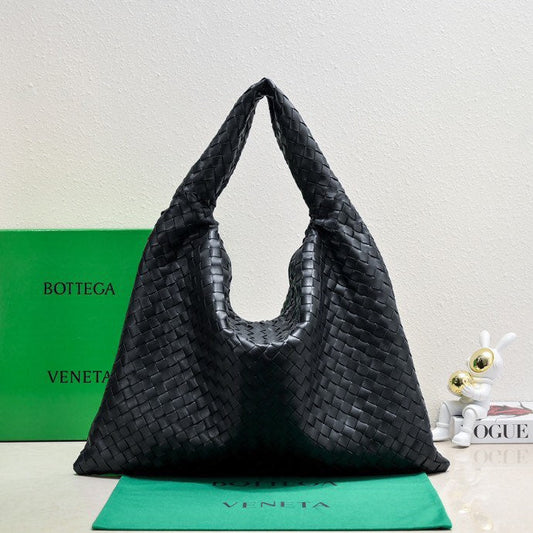 Bolsa Satchel Couro Preto Trançado Pequena