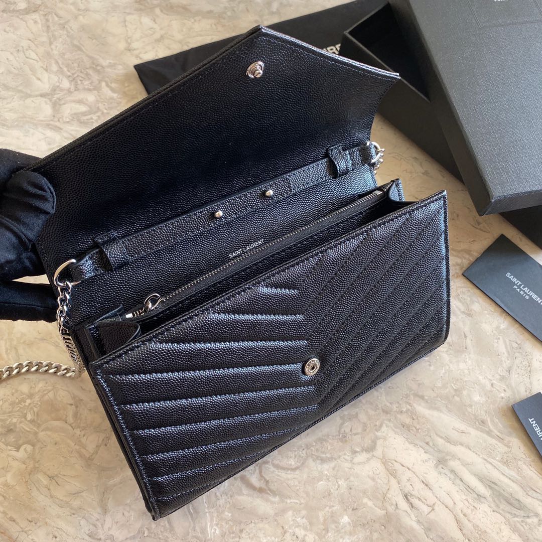 Bolsa Shoulder Couro Preto