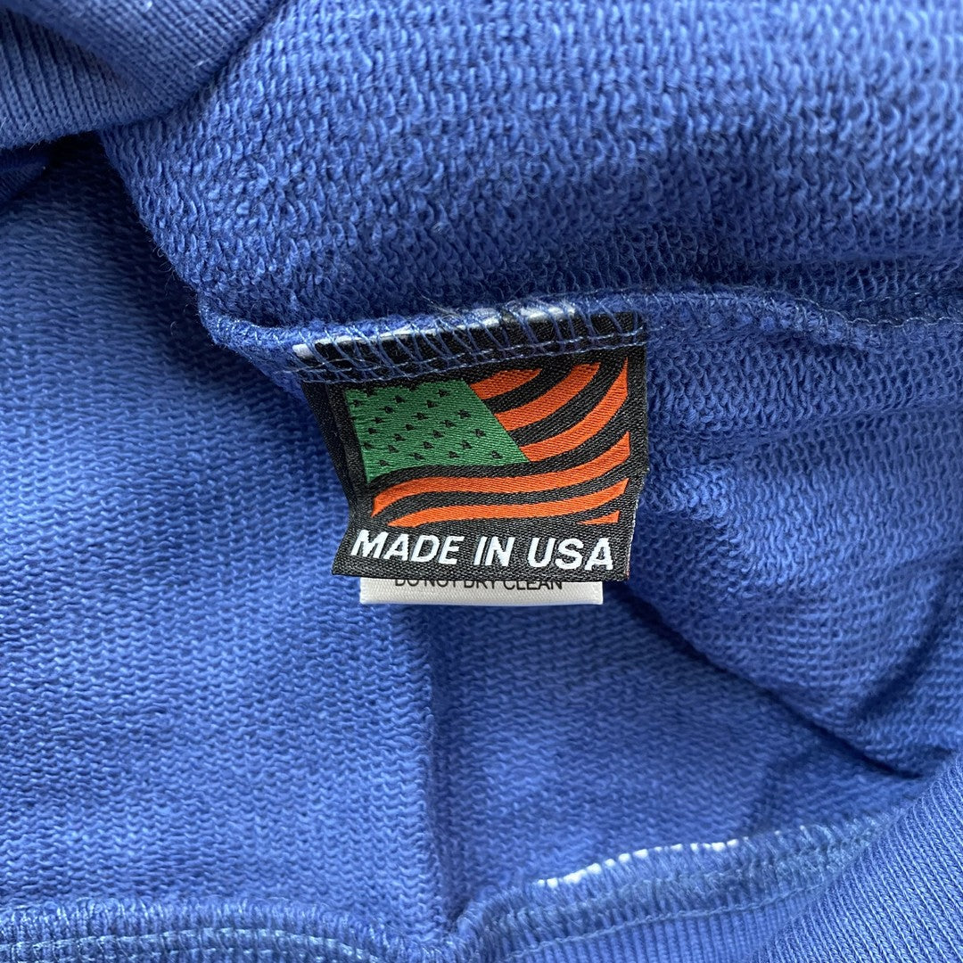 Moletom Algodão Azul Estampa Gráfica Coroa