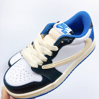 Tênis Cano Alto Basquete Couro Azul Infantil