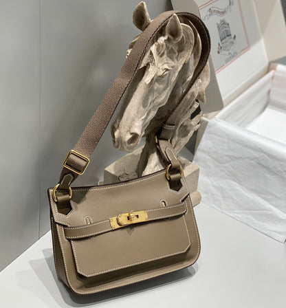 Bolsa Shoulder Couro Marrom Tira Ajustável Mini