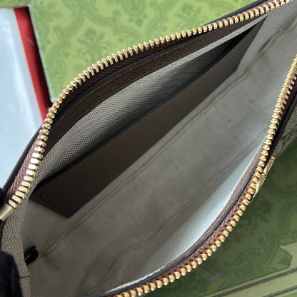 Bolsa Pequena Couro Bege e Preto Alça Corrente