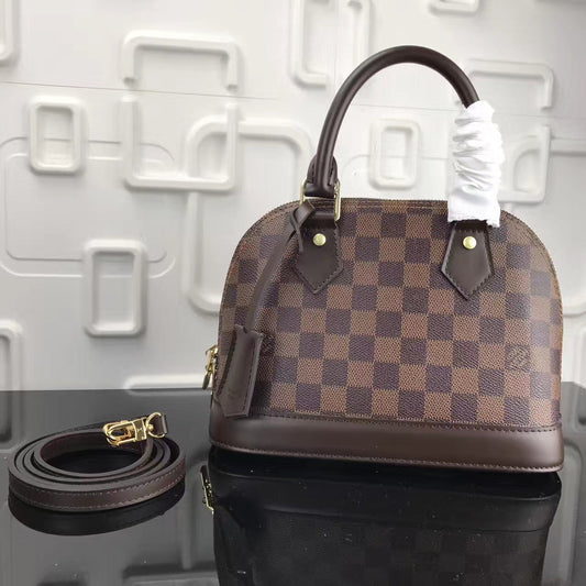 Bolsa Shoulder Couro Padrão Monograma Geométrico