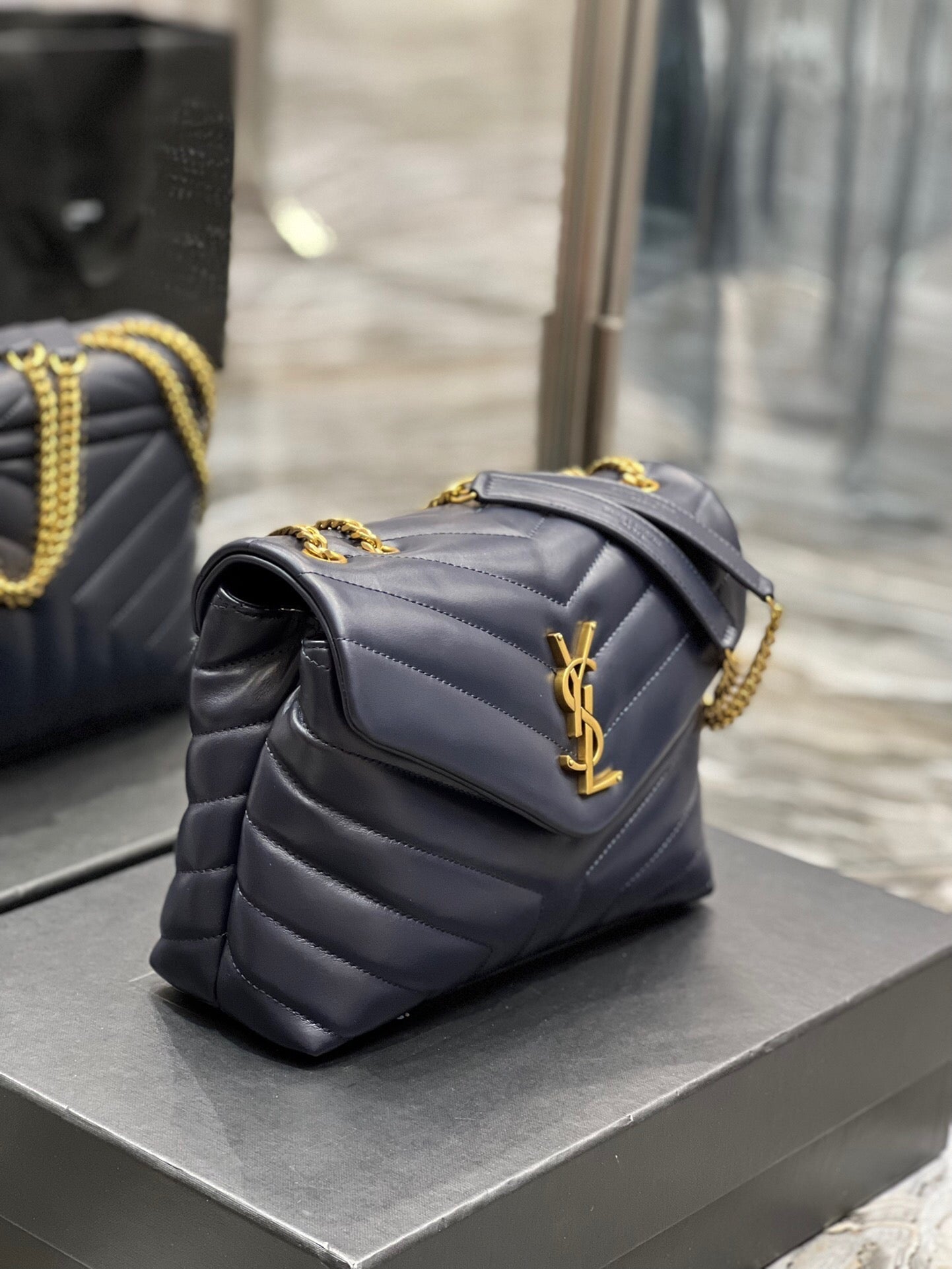 Bolsa Couro Azul