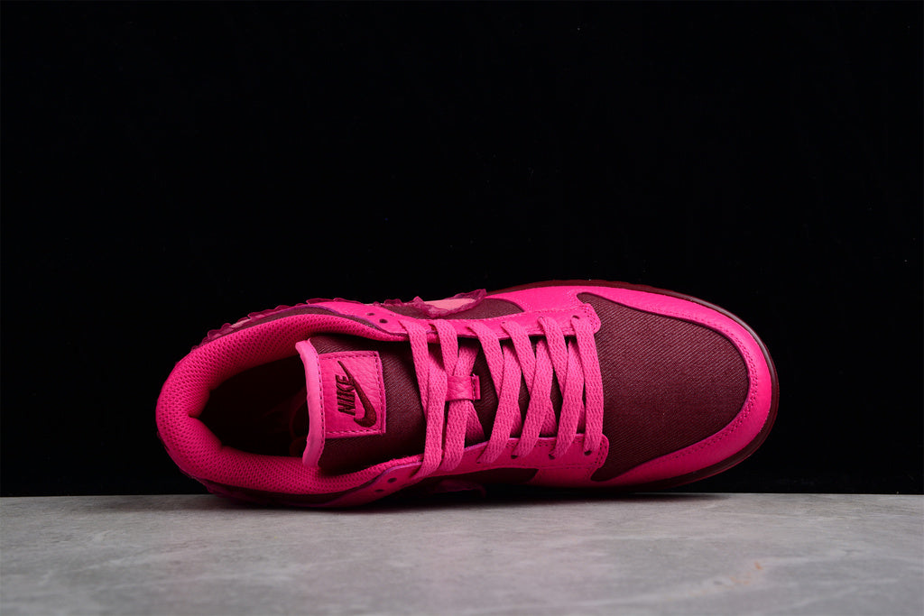 Tênis Cano Baixo Couro Rosa Detalhe Branco