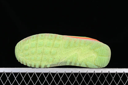 Tênis Runner Mesh Bege Detalhes Laranja e Verde