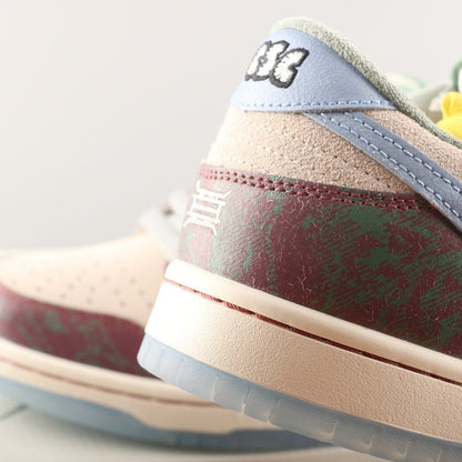 Tênis Cano Baixo Skate Couro Branco Detalhe Vermelho