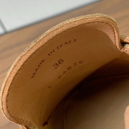 Mule Casual Couro Marrom Claro