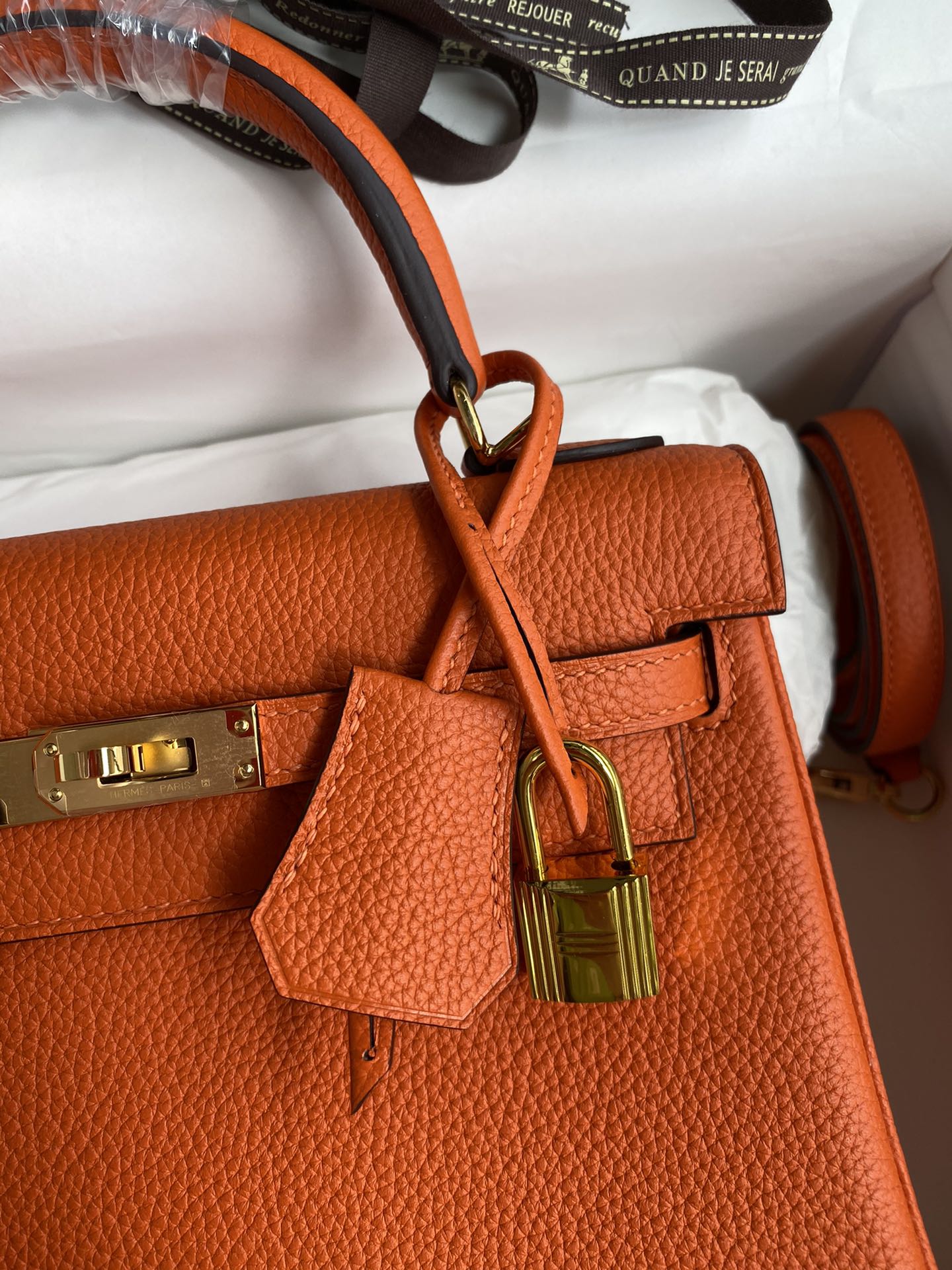 Bolsa Couro Laranja