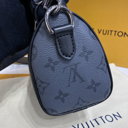 Bolsa Viagem Couro Preto Alça Dupla XS