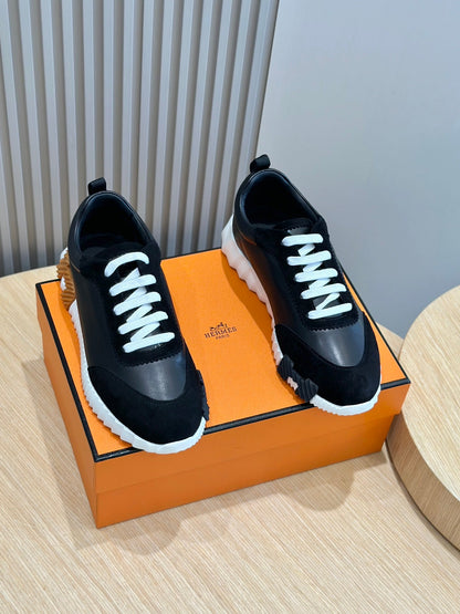 Tênis Casual Couro Preto