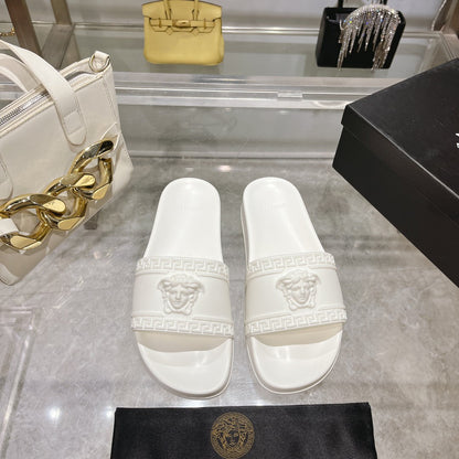Chinelo Slide Couro Branco