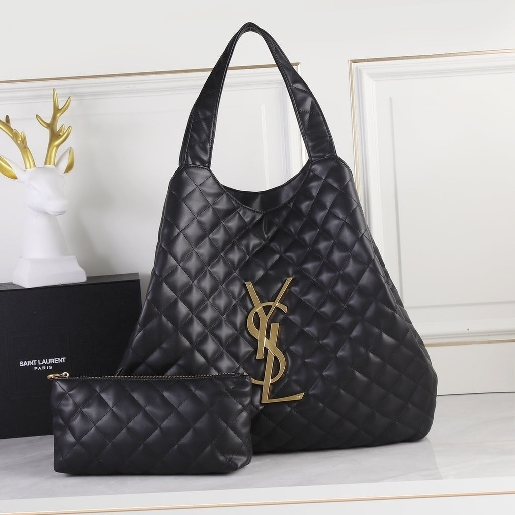 Bolsa Tote Couro Bege Estruturada 58cm