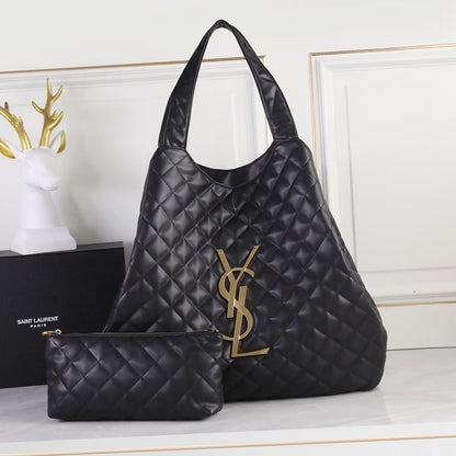 Bolsa Tote Couro Bege Estruturada 58cm