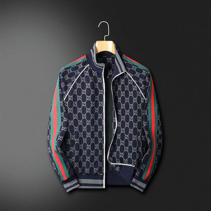 Moletom Jacquard Padrão Monograma Geométrico
