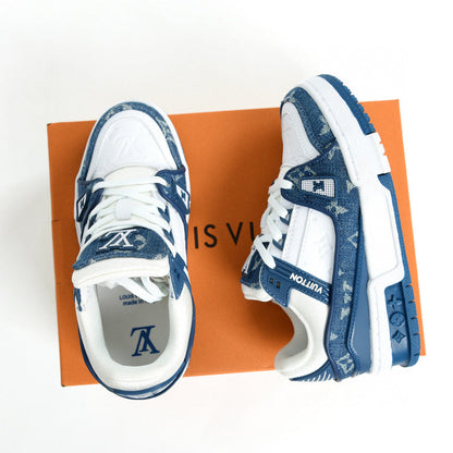 Tênis Infantil Casual Couro Azul