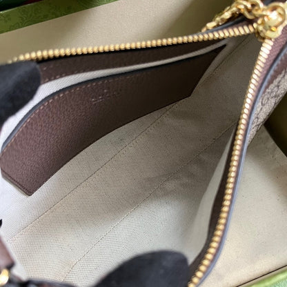 Bolsa Pequena Couro Bege Letras Entrelaçadas Small