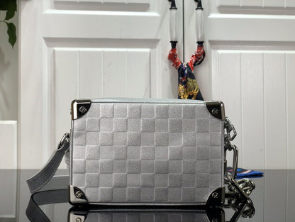 Bolsa Shoulder Pequena Glitter Prata