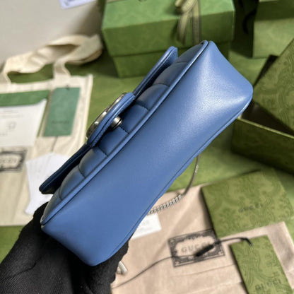Bolsa Ombro Couro Padrão Letras Entrelaçadas Marrom